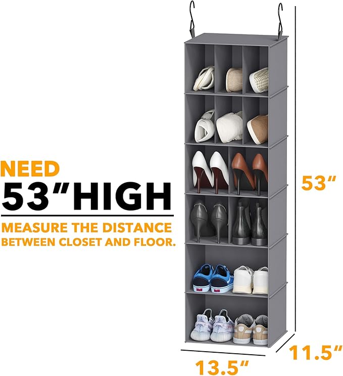 SpaceAid 2 Pack Hanging Closet Organizer and Storage