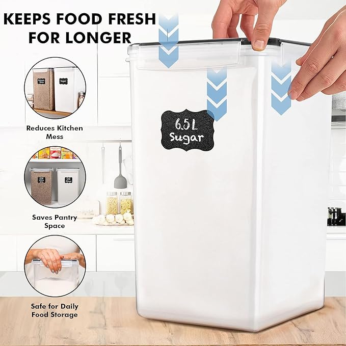 WHITE FEATHER SUPPLIES 2 PC Large Food Storage Containers
