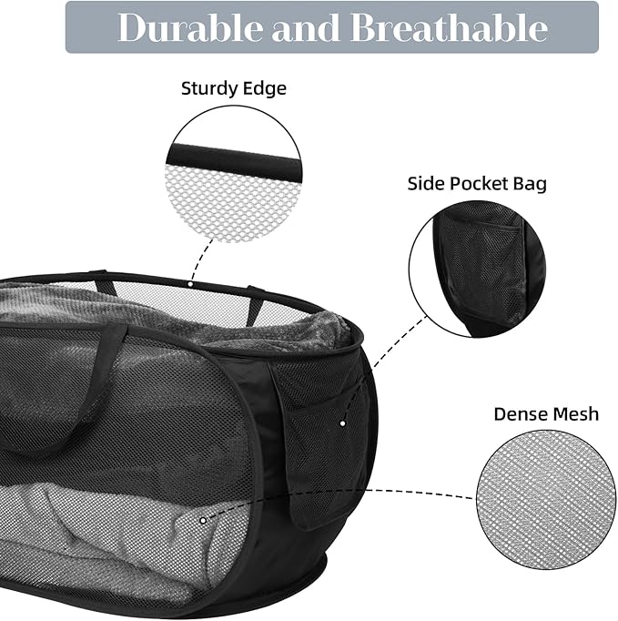 4 Pack Collapsible Laundry Baskets, Foldable Laundry Basket