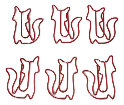 Fox Shaped Paper Clips (100 Count) – Red Decorative Clips for Office, Desk & Collectors – Comes in Tin – Butler in the Home