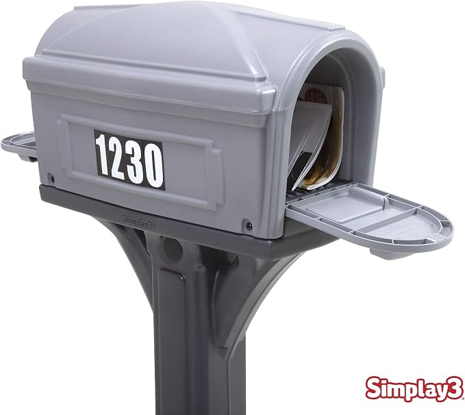 Simplay3 Dig-Free Easy Up Classic Mailbox (Steel Gray/Charcoal)