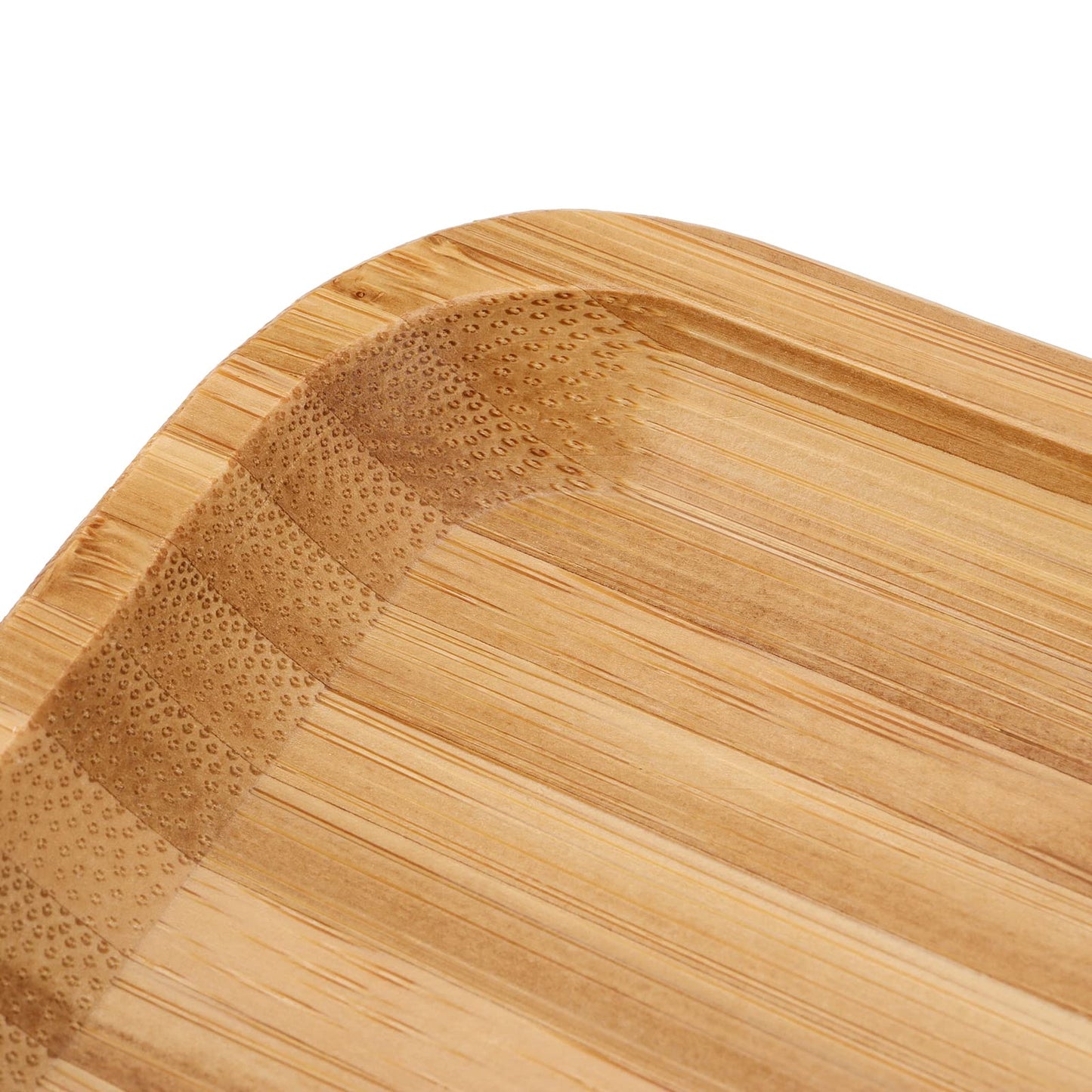KOHAND 3 Pack 12 x 8 x 0.8 Inches Bamboo Serving Platter Tray, Bamboo Tray Cheese Plate Rectangular Platter for Fruit, Appetizer, Cheese