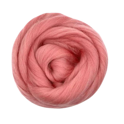 Revolution Fibers Dyed Corriedale Wool | 8.2 Ounces of Premium Combed Wool Top | 26 Micron, 100% Pure Corriedale Wool Roving, Ethically Sourced (Salmon Pink)