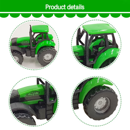 26 PCS Mini Farm Animal Tractor Cake Topper Set with Tree Farmer Fences Cow Pig Sheep Figures Tractor farmer Cake Topper for Boy Girl Birthday Party Decorations