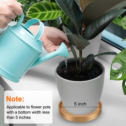 PATIKIL Plant Pot Saucers 6.7 Inch, Ceramic Square Flower Drip Tray for Indoor Outdoor, Beige