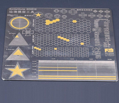 ANSAI for Hobby Military Model Scale Model -Stainless Steel Reusable Scribe Board,Carved,Drawing Painting Masking Tape Stencils