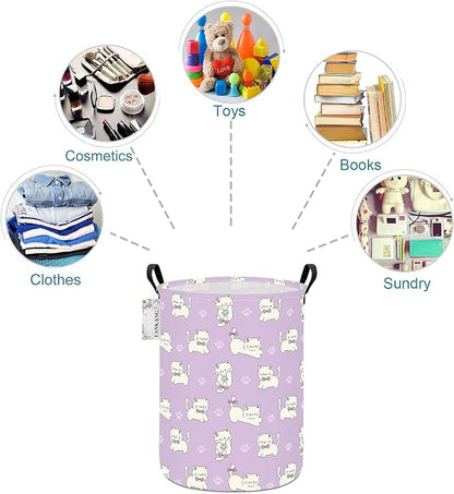 FANKANG Storage Basket, Nursery Hamper Canvas Laundry Basket Foldable