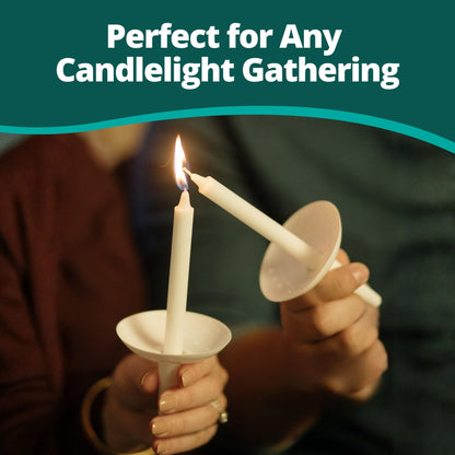 Concordia Supply Candlelight Service Reusable Plastic Candle Holders for Candlesticks - 50 Pcs. Protector for Church Vigils, Memorial, Congregational, & Christmas Eve Candles