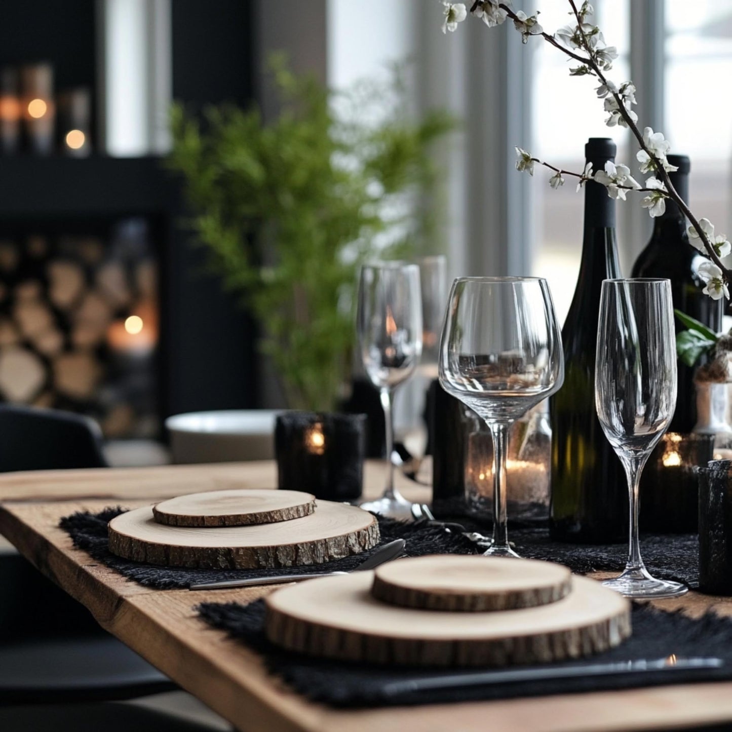6 Pack 11-13 Inches Large Wood Slices for Centerpieces - Wood Centerpieces for Tables, Rustic Wedding Decor, Natural Wooden Rounds