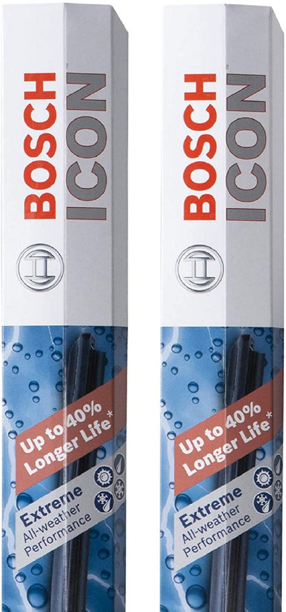 BOSCH 26A16A ICON Beam Wiper Blades - Driver and Passenger Side - Set of 2 Blades (26A & 16A)