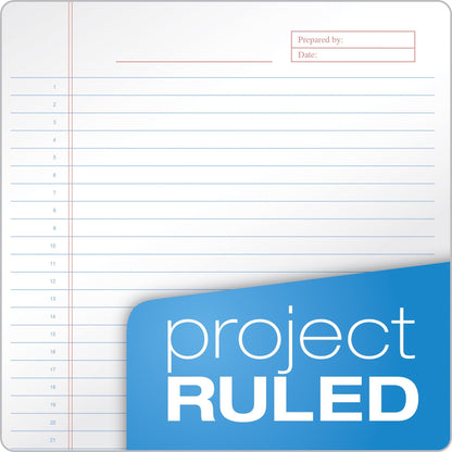 Tops Docket Gold Project Planner, 8-1/2" x 11-3/4", Top-Wire Bound, Project Rule, Poly Cover, 70 Sheets (99710) - White