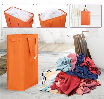 Odonata Slim Laundry Hamper Handles Collapsible Laundry Basket Thin Dirty