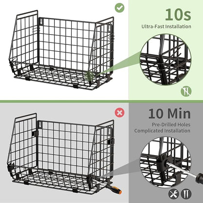 Wire Fruit Basket for Kitchen Storage: Hanging and Counter Basket for Vegetable