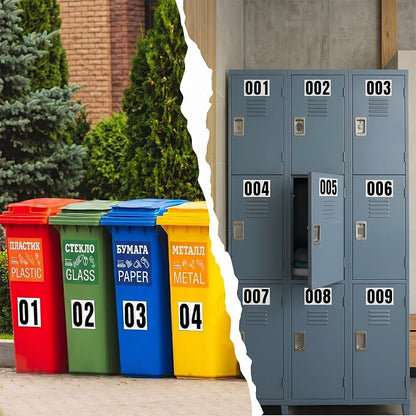Reflective Number Stickers, 6 Sets 2 Inch Vinyl Waterproof Black Mailbox Numbers for Outside, Strong Self-Adhesive House Numbers Decals for Mailbox Door Signs Trucks