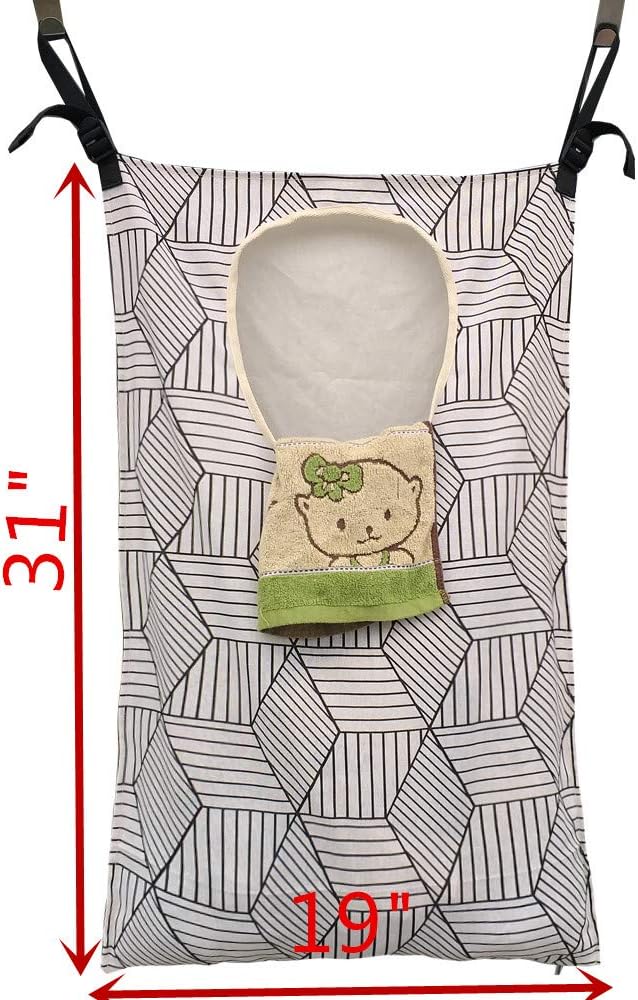 HDHYK Adjustable Space Saving Door Hanging Laundry Hamper