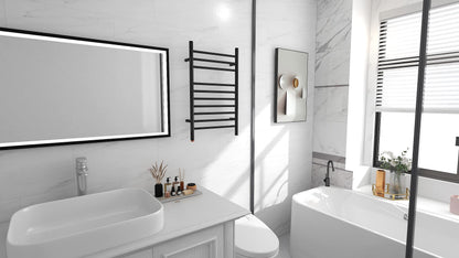 HEATGENE Towel Warmer Wall-Mounted Hardwired Heated Towel Rack Hot Towel Bar Brushed