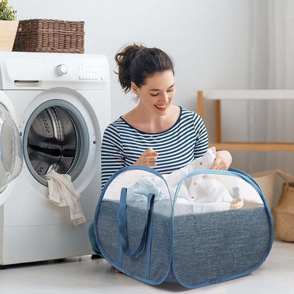 Collapsible Laundry Baskets, Tear Proof Pop Up Laundry Hamper
