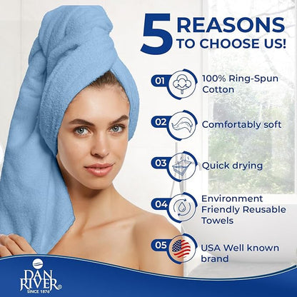 DAN RIVER 8 PC Luxury Bath Towels