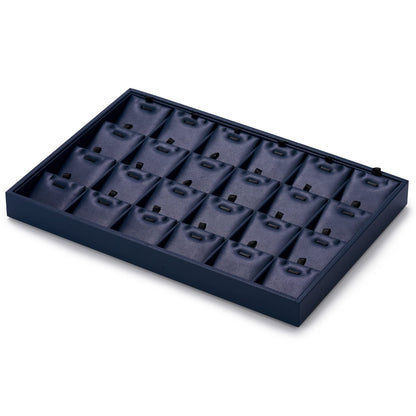 Oirlv Stackable 24 Gird Necklace Organizer Tray with Removable Jewelry Cards Necklace Pendant Jewelry Drawer Organizer