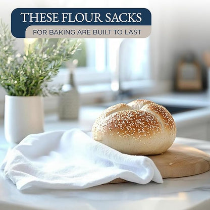LANE LINEN Flour Sack Dish Towels Set