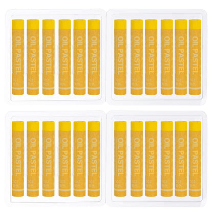 PATIKIL Yellow Oil Pastels, 24Pcs Soft Oil Crayons Creamy Pastels Stick Art Supplies for Art Painting Drawing Blending Graffiti for Artists Beginners