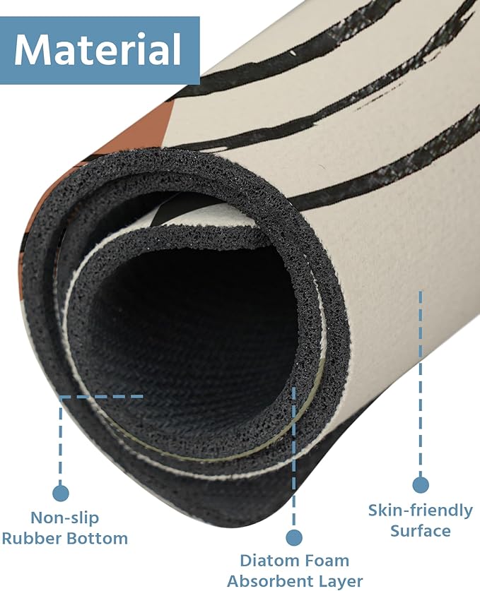 Patterned Sink Faucet Mat Kitchen Splash Guard Super Absorbent Drying Mat
