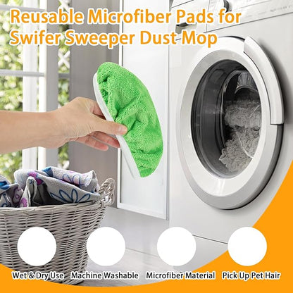 Reusable Dry Sweeping Cloths Microfiber Wet Mop Pads Compatible
