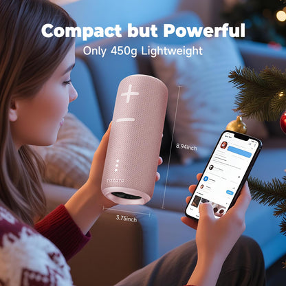 TAZATA Bluetooth Speaker,30W Portable Wireless Speaker with TWS,IPX7 Waterproof, 8H Playtime, LED Lights,for Pool/Beach/Shower, Birthday Gift, Valentines Day Gifts