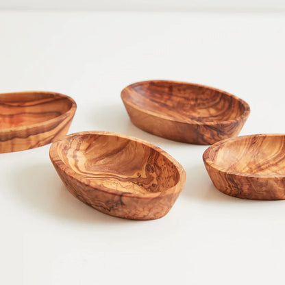 Verve CULTURE Italian Olivewood Aperitivo Bowls, Made in Italy, Set of 4