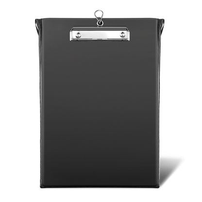 A4 Waterproof Clipboard Document Holder for Rain and Weather - PVC Writing Board Folder - A4 Size Black