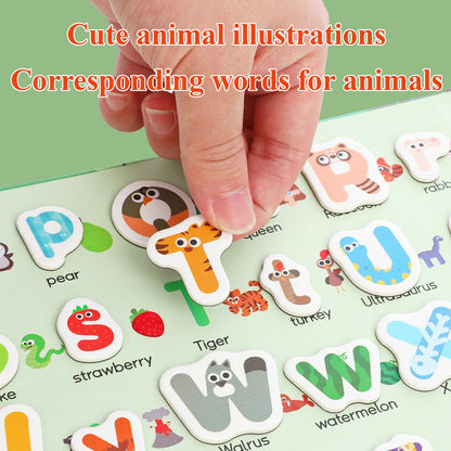 Upgrade Magnetic Letters Book for Kids, 78 PCS Magnetic Alphabet Letters, Uppercase & Lowercase ABC Magnets for Toddlers 1-3 Learning, Preschool Classroom Must Haves