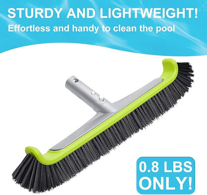 Sepetrel 17.5" Pool Brush Head for Cleaning Walls, Heavy Duty Inground/Above