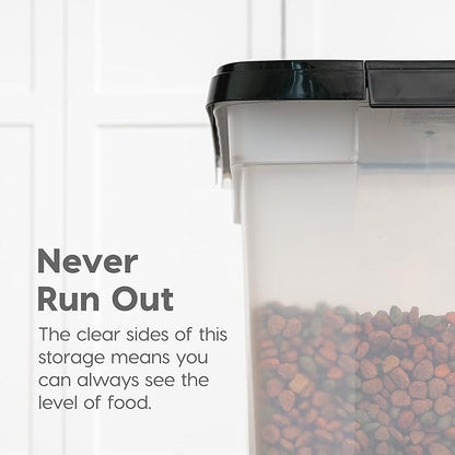 IRIS USA Airtight Dog Food Storage Container, WeatherPro, Removable Wheels