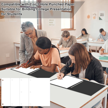 gisgfim 40 Pcs 11'' x 17'' Pressboard Report Cover 3" Capacity Metal Prong Paper Fastener with Compressor Presentation Binder Folder to Neatly Bind Reports Proposals Transcripts Document(Black)