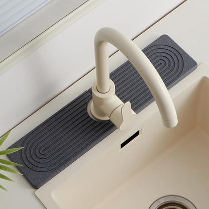 Stone Faucet Mat for Kitchen Sink，Super Absorbent Diatomite Fast Drying Stone
