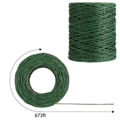 2 Rolls Floral Wire Vine Wire Bind Wire, 26 Gauge Rustic Wire Wrapping Wire for Crafts, Christmas Wreaths Tree, Garland and Floral Flower Arrangements (1346 Ft) (Dark Green)