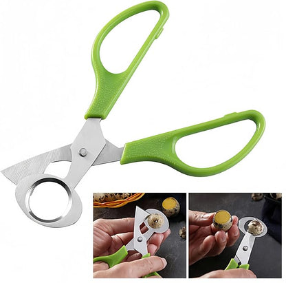 LIUSM Green Quail Egg Cutter Scissors Kitchen Shears Tool-2 Pcs