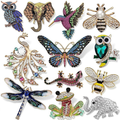 12 Pcs Brooches and Pins for Women Bulk Set Rhinestone Broches Pin Crystal Vintage Brooch Retro Pin Broches Para Ropa De Mujer Gifts for Women Girls