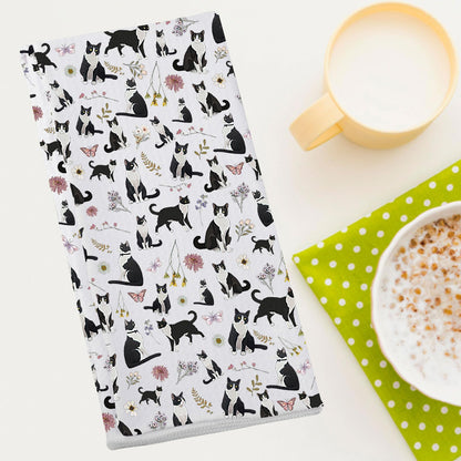 G2TUP Tuxedo Cat Kitchen Towels Tuxedo Cat Gift Tuxedo Cat Dish Towel Tuxedo Cat Owner Gifts Black and White Cat Towel (Tuxedo Cat kt)