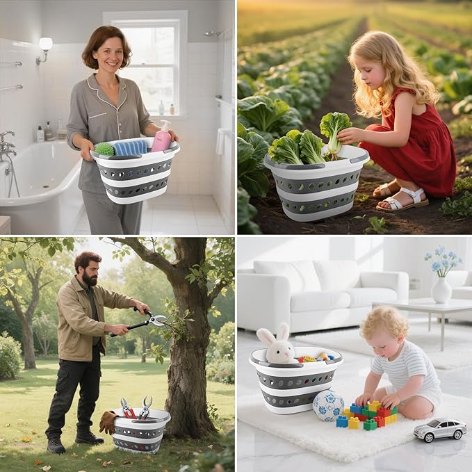 Laundry Basket Collapsible, 16L Small Clothes Hamper Pop-Up Laundry Baskets
