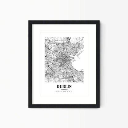 Eleville 8X10 Unframed Dublin Ireland City View Abstract Road Modern Map Art Print Poster Wall Office Home Decor Minimalist Line Art Hometown Housewarming wgn312