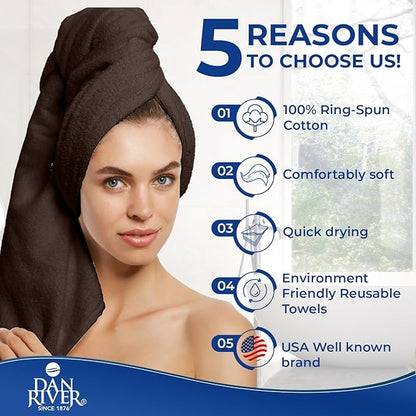 DAN RIVER 8 PC Luxury Bath Towels