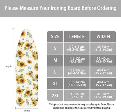 Iron Board Cover Standard Size, Ironing Board Cover, Sunfloral Ironing Board