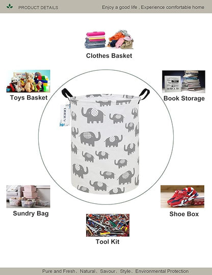Round waterproof laundry basket gift basket, suitable