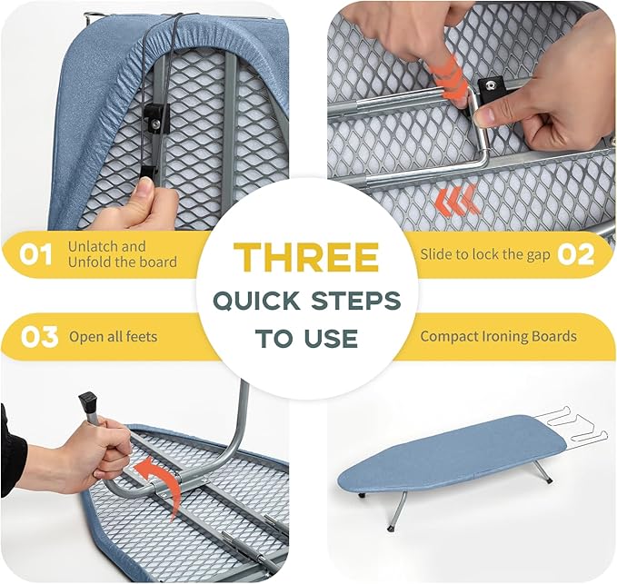 Table Top Ironing Board, RAINHOL Small Folding Iron Board Portable