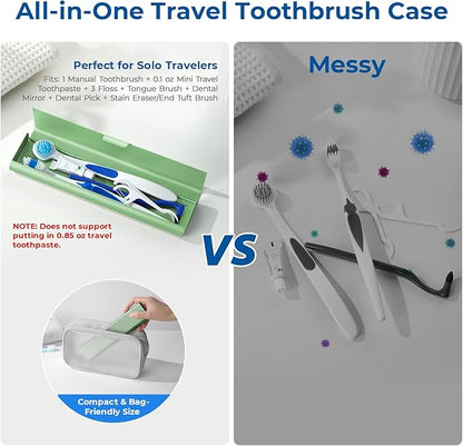 Wider Aluminum Toothbrush Travel Case, Portable Travel Toothbrush Holder