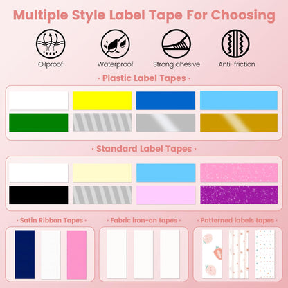Label Maker Tape- M950 Laminated Labels, 12mm 0.5 Inch, 4m, Black on White, for PT-M95 PT-90 PT-70 M950 Label Maker, Compatible with P Touch M Tape,M231 MK231,for Back to School Supplies
