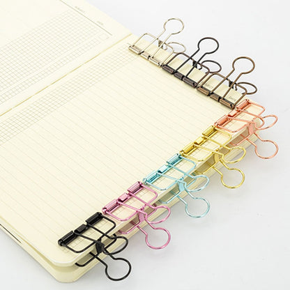 Hollow Out Paper Binder Clip Invoice Bill Clip Office Supplies Pack of 20 (M, Bronze)