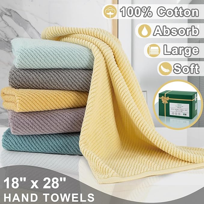 VOOVA & MOVAS Yellow Hand Towels