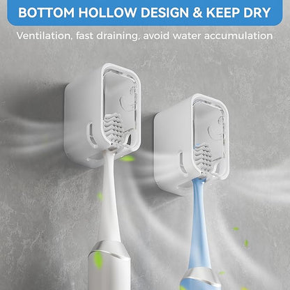 Toothbrush Holders for Bathroom【Innovation Single Slot Design】 2PCS Toothbrush